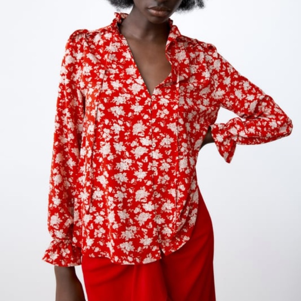 Zara Floral Print Shirt